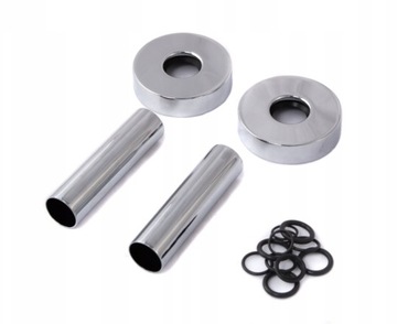 НАБОР МАСКИРОВКИ ДЛЯ ОДИНАРНЫХ ХРОМИРОВАННЫХ РОЗЕТОК + ВТУЛКИ ГОШЕ