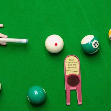 Pool Tip Shaper, красная металлическая бильярдная вершинка