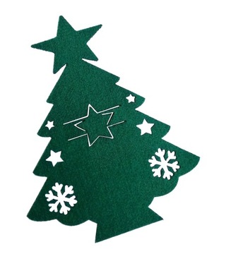 РОЖДЕСТВЕНСКИЕ КРЫШКИ ДЛЯ СТОЛОВЫХ ПРИБОРОВ Фетр Рождество