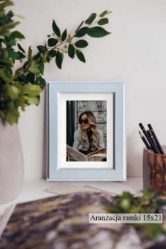 Париж фоторамка 15x21 белый