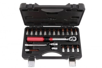 Klucz dynamometryczny 1/4'' 2-15Nm w zestawie bity rowerowy Quatros QS59002