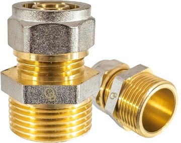 ZŁĄCZKA NYPLOWA MĘSKA PEX ALUPEX SKRĘCANA 16x3/4