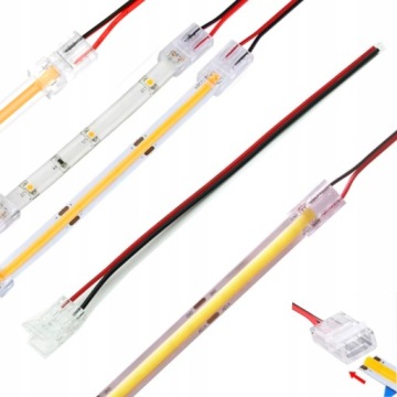 Однопорный разъем разъема с кабелем для светодиодных лент Cob 8 мм IP20