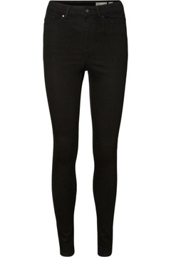 Vero Moda Czarne Damskie Jeansy Spodnie Jeans Rurki Skinny Long XS 34