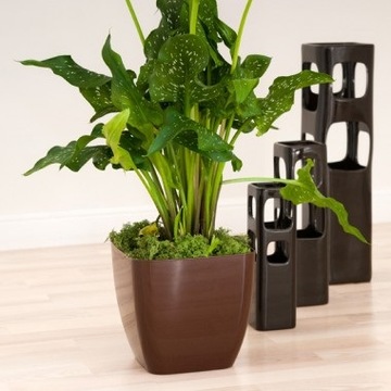 Крышка для цветочного горшка квадратная 8х8 см ЖЕЛТАЯ Желтый