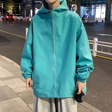 2023 New Fashion Loose Hooded Jacket Men Breathabl