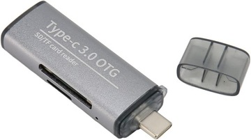 Czytnik kart USB C 3.1, USB 3.0, 2 w 1, Plug and