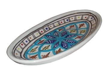 OWALNY ARABSKI PÓŁMISEK 24cm TUNEZJA SAŁATKI