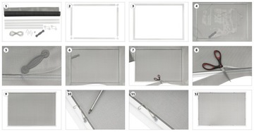 Москитная сетка на окно и дверь в сборе по размеру ПРОИЗВОДИТЕЛЬ