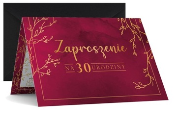 ELEGANCKIE ZAPROSZENIE URODZINOWE NA 30 URODZINY