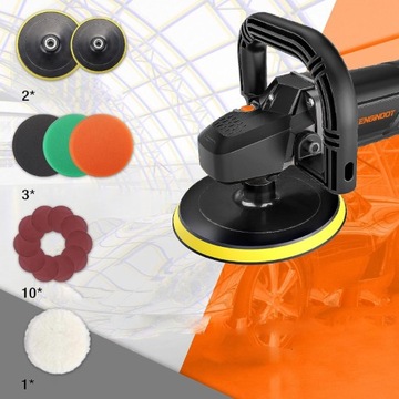 Профессиональная АВТОПОЛИРОВКА С РЕГУЛИРУЕМОЙ СКОРОСТЬЮ, ЖК-дисплеем + 20 АКСЕССУАРОВ