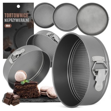 Tortownica Blacha Nieprzywieralna 3szt Komplet Mix