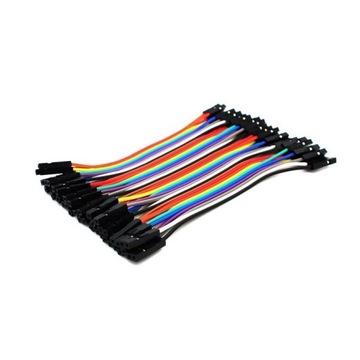 Przewody kable zworki męsko - żeński 10szt 20cm