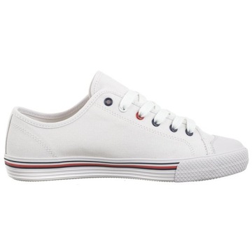 Buty Obuwie Młodzieżowe Trampki Tommy Hilfiger Low Cut Sneaker Białe