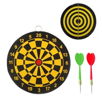 TARCZA DART DWUSTRONNA 24CM RZUTKI TABLICA