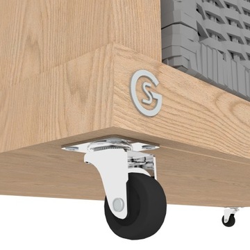 Колесо мебельное поворотное, прорезиненное, хром, диаметр 30 мм.