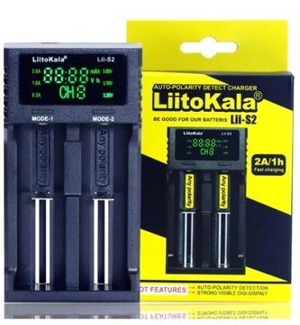 LiitoKala Lii-S2 UNIWERSALNA ŁADOWARKA OGNIW AKUMULATORÓW Li-Ion AAA 18650