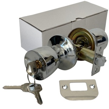 ДВЕРНАЯ РУЧКА РУЧКИ ЗАМОК С ЗАМКОМ ДВЕРНОЙ ТУАЛЕТ ВРАЩАЮЩИЙСЯ СТАЛЬ хромированный набор