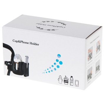 Держатель для бутылки, чашки и телефона для велоколяски.