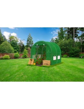 САДОВАЯ ФОЛЬГА ТУННЕЛЬ ТЕПЛИЧНАЯ ПАЛАТКА 4 ​​М² 2X2 M UV-4 + ЛИНИЯ + СТОЙКИ