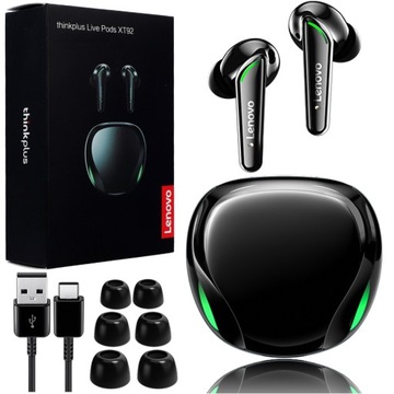 SŁUCHAWKI BEZPRZEWODOWE BLUETOOTH LENOVO POWERBANK