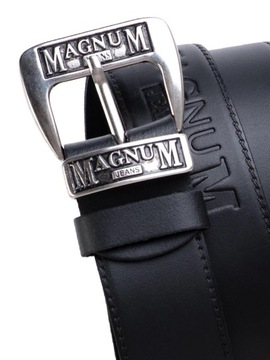 РЕМЕНЬ БРЮК MAGNUM, ЧЕРНЫЙ КОЖАНЫЙ РЕМЕНЬ 85