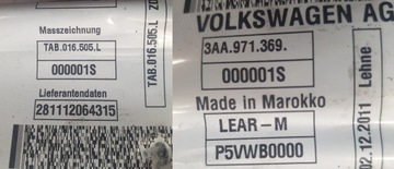 REGULACE PULT SEDADLA PŘEDNÍHO PASSAT B7 13R
