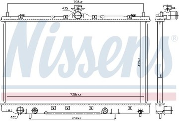 CHLADIČ VODY 628975 NISSENS MITSUBISHI GRANDIS