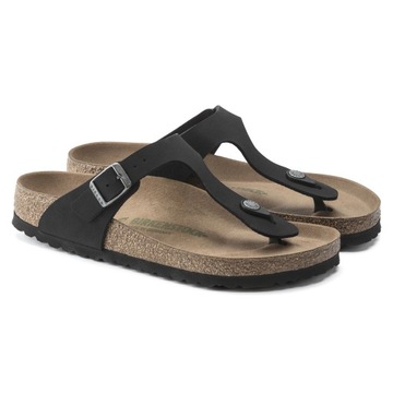 Klapki damskie Birkenstock Gizeh BIRKO FLOR MODNE JAPONKI PROFILOWANE VEGAN