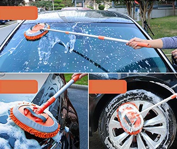 АВТОМОБИЛЬНАЯ ШВАБРА ЩЕТКА ДЛЯ МОЙКИ АВТОМОБИЛЯ ТЕЛЕСКОПИЧЕСКАЯ ГОЛОВКА 2 В 1 x2