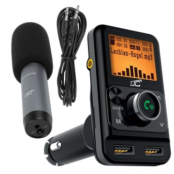 FM-передатчик BLUETOOTH, MP3-зарядное устройство USB, микрофон