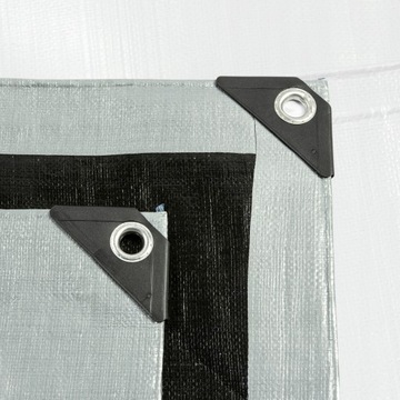 Брезент 3х4 ТОЛСТЫЙ Серебристый и Черный 260г Морозостойкий Водонепроницаемый УФ+++