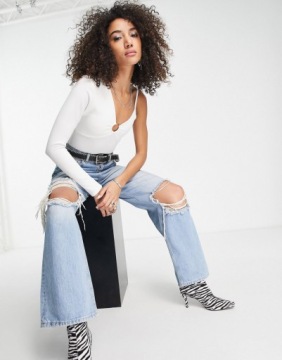 БОДИ С АСИММЕТРИЧНОЙ ШЕЕЙ, РАЗМЕР S 680