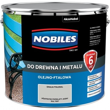 Nobiles Ftalonal Farba Alkidowa Popiel Jasny 5L