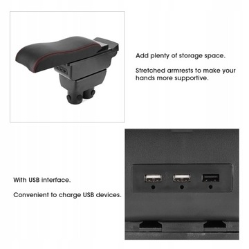 Подлокотник с отделением для хранения в центре автомобиля с