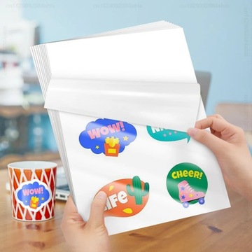 100% прозрачная виниловая наклейка, бумага формата А4, лист самостоятельно