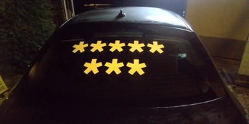 НАКЛЕЙКА НА АВТОМОБИЛЬ 20x9 ДВИЖЕНИЕ 8 ЗВЕЗД АНТИ-пис восемь