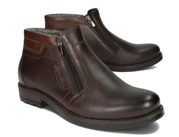 SZTYBLETY BUTY ZIMOWE POLSKIE 336/2 BRĄZ 45