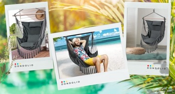 Гамак-качели, подвесное кресло, бразильское садовое кресло-качалка + 3 подушки