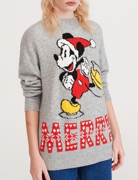 V5973 RESERVED sweter świąteczny Myszka Mickey S