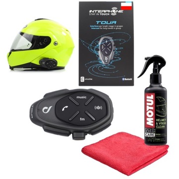 Interkom motocyklowy INTERPHONE Tour na 1 kask