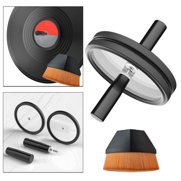 Портативный зажим для чистки пластинок, простой в использовании, набор для чистки виниловых пластинок, черный