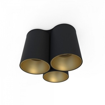 Nowodvorski Lampa sufitowa punktowa plafon tuba EYE TONE III czarny-złoty