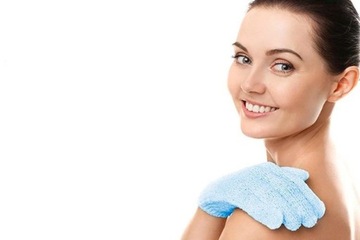 RĘKAWICA DO CELLULITU NA CELLULIT DO MASAŻU PEELINGU ZŁUSZCZAJĄCA KĄPIELI
