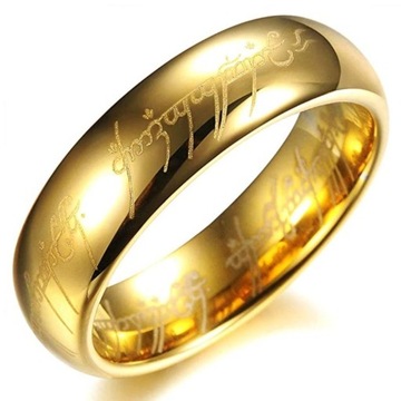 ZŁOTA WOLFRAMOWA OBRĄCZKA WŁADCA PIERŚCIENI r.12