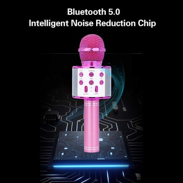 Mikrofon karaoke Bluetooth Fede WS-858L LED