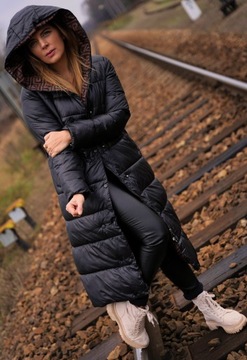 Зимнее утепленное пальто AZTEC, стеганое, КАПЮШОН XXL