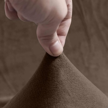 Чехлы на стулья 6 шт. ВЕЛУР УНИВЕРСАЛЬНЫЙ Чехол на стул КОРИЧНЕВЫЙ