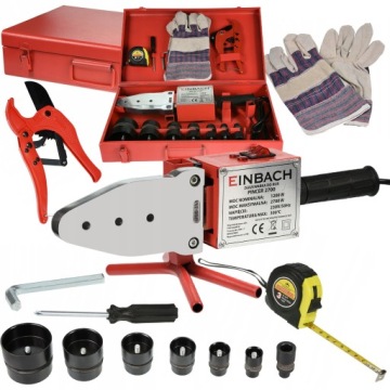 EINBACH ZGRZEWARKA DO RUR ZGRZEWANIA PCV PP 2700W ZESTAW WALIZKA PINCER2700