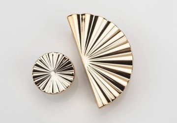 Мебельная ручка FLOWERS 38 мм, блестящее золото